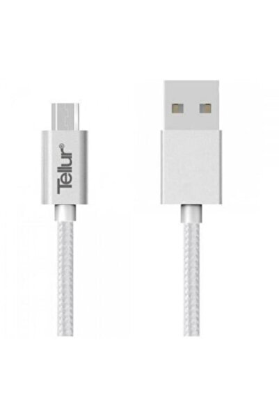TELLUR Cablu de date, USB la Micro USB, împletit din nailon, 1 m argintiu