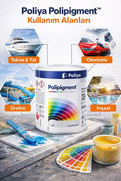 POLİYA Polipigment Pigment Pasta 1 Kg – Jel Kot Polyester Reçine Boya Renklen...
