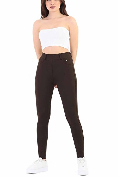 vynor atelier High Waist Slimming Leggings - Skinny Fit Pants Look with Pockets