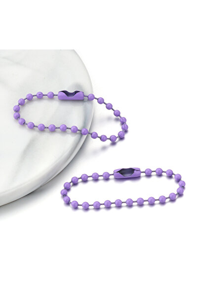 Choice سلاسل خرز ملونة بلون بنفسجي فاتح، 100 قطعة، 20-100 قطعة/مجموعة، 10 سم،...