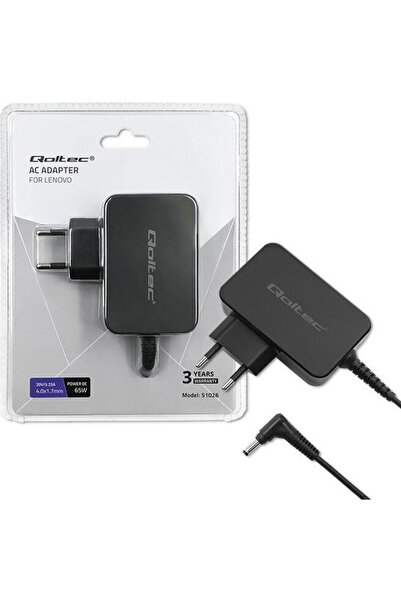 Qoltec 51026, 65W, Black