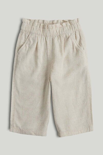 MOTHERCARE Beige Linen Blend Trousers