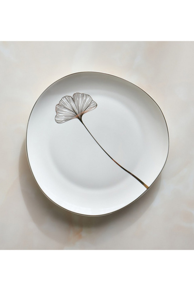 Gingko 2-Piece Porcelain Appetizer Plate - 20 cm