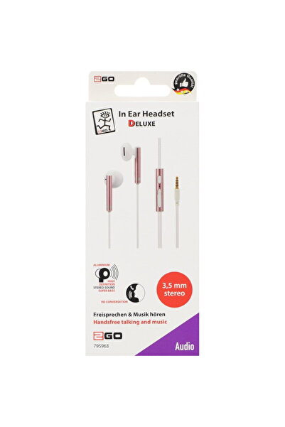2go Deluxe In-Ear Stereo Headset, Rose Gold