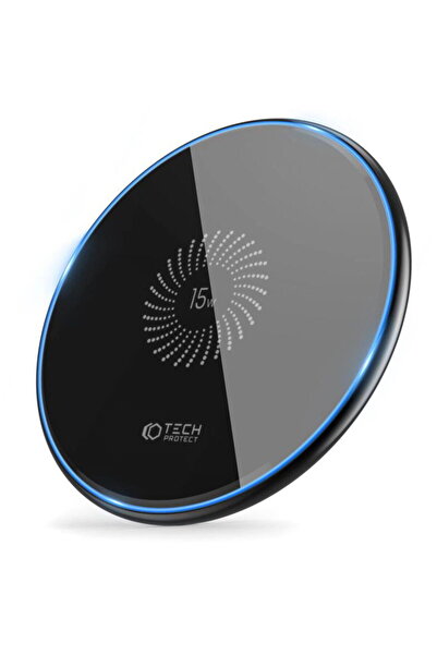 Tech-Protect Incarcator Retea Wireless QI15W-C1, Quick Charge, 15W, Negru