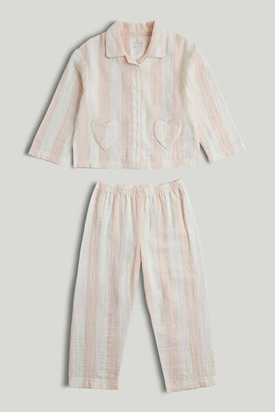 MOTHERCARE Pink Striped Woven Pyjamas