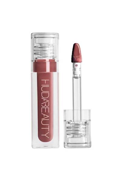 HudaBauty ملمع شفاه لامع غير لزج من هدى بيوتي - لون بني وردي، 3.9 مل