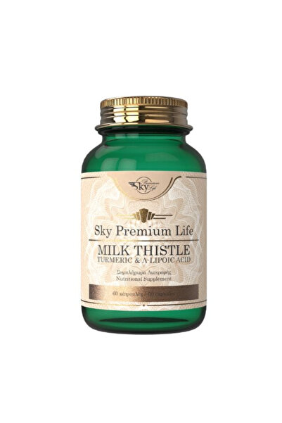 Sky Premium Life مكمل غذائي من شوك الحليب بتركيز 1600 ملغ مع الكركم وحمض ألفا...