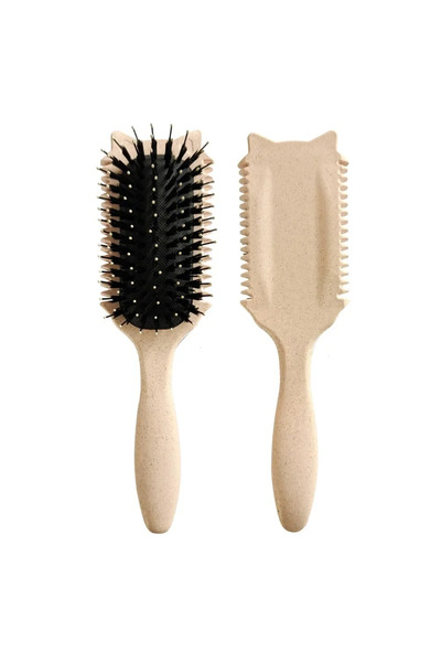 Choice Beige Boar Bristle Curl Defining Brush Detangling & Shaping Styling To...