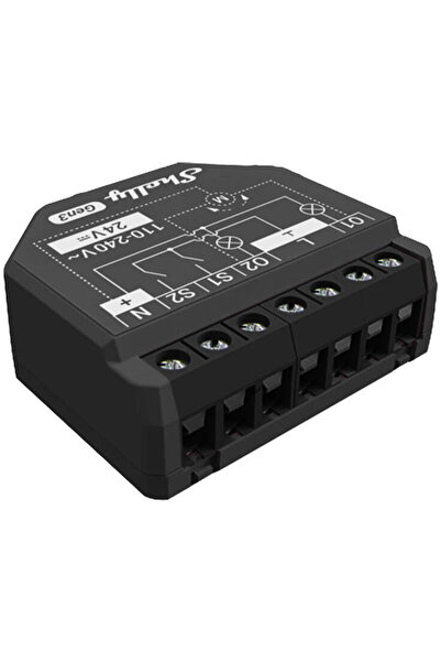 Shelly Two-channel smart switch Black