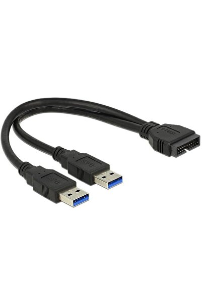 DELOCK Cablu USB 3.0 cu conector mascul > 2 x USB 3.0 Tip-A mascul 25 cm