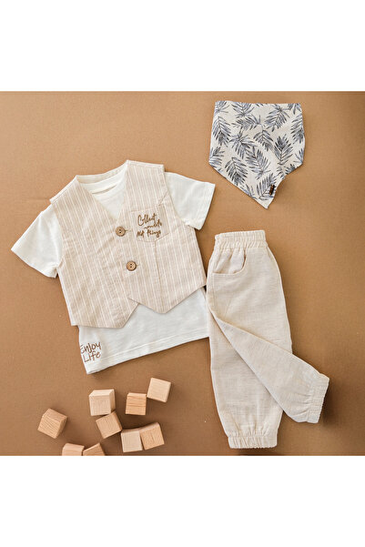 Coolimino 4-Piece Baby Boy Set with Scarf and Vest