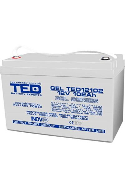 TED Electric Acumulator AGM VRLA 12V 102A GEL Deep Cycle 328mm x 172mm x h 21...