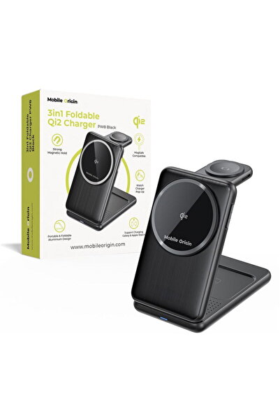 Mobile Origin MagSafe USB-C 3 în 1 105x66x24mm 15W Negru