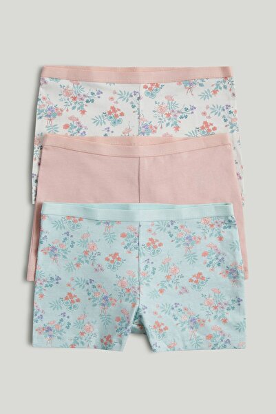 MOTHERCARE عبوة من 3 سراويل داخلية قصيرة مزينة بنقوش زهرية