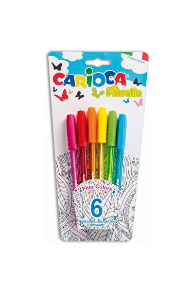 CARIOCA Fluorescent ink pen, 6 pcs/blister, Fiorella