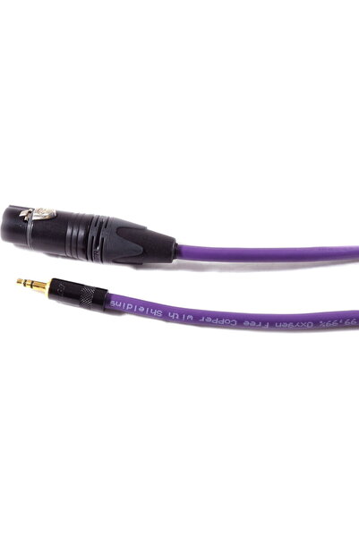 Melodika Jack Kabel 3,5 mm - XLR 3m fioletowy