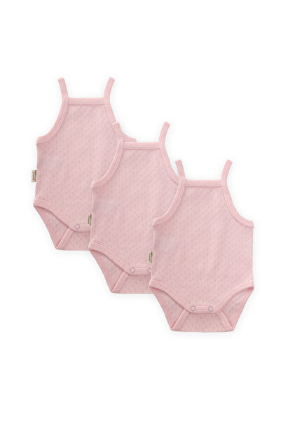 Cigit Triple Air Conditioned Bodysuit 0-3 Years Pink