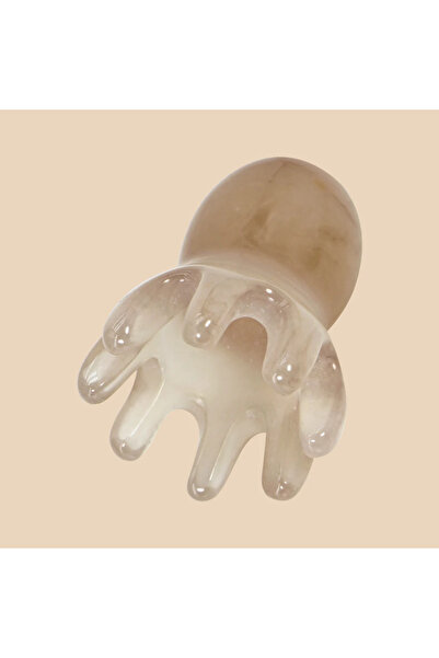 Choice مشط أخطبوط رمادي من الراتنج، مدلك رأس لطيف، للعناية بالشعر، كشط مسارات...