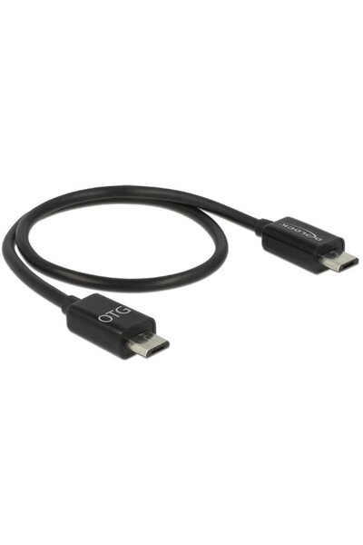 DELOCK Cablu de partajare a energiei Micro USB-B mascul > Micro USB-B mascul OTG