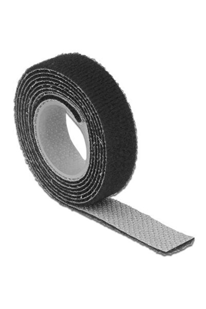 DELOCK Sistem de fixare cu arici, rolă neagră, L 1 m x l 13 mm