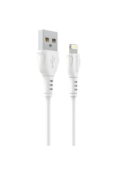 Borofone Cablu Date si Incarcare USB la Lightning BX51 Triumph, 1 m, 2.4A, Alb