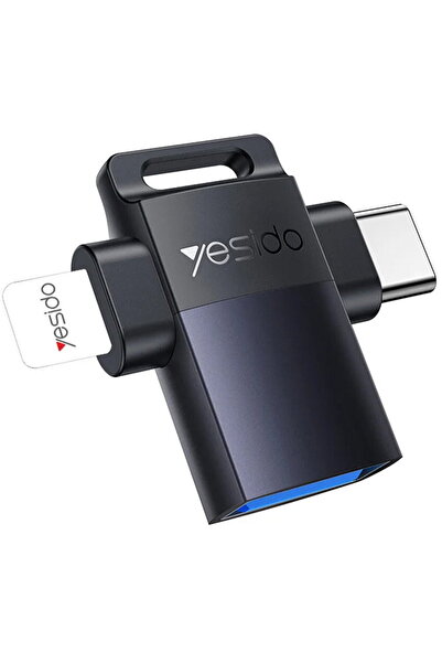 Yesido Adaptor USB la Lightning si USB-C cu Functia OTG - (GS35) - Grey