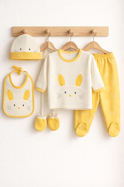 BYS BABY FASHION طقم بدلة خروج من المستشفى للأطفال حديثي الولادة من القطن مكو...