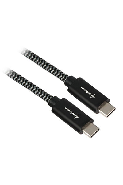 SHARKOON USB 3.1 C-C black / grey 0.5m - Aluminum + Braid