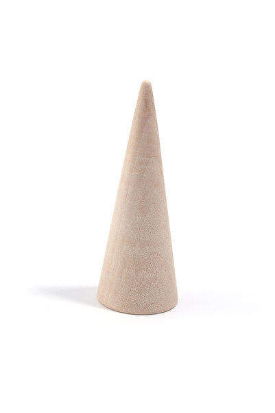 Choice حامل خواتم إبداعي على شكل مخروط خشبي 30 × 78 مم، حامل عرض مجوهرات، منظ...