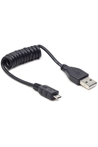 Gembird Cablu micro USB 2.0 spiralat negru 0.6m