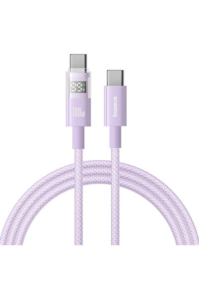 Baseus Cablu de Date cu Afisaj Digital, Type-C la Type-C, 100W, 1m - Display ...