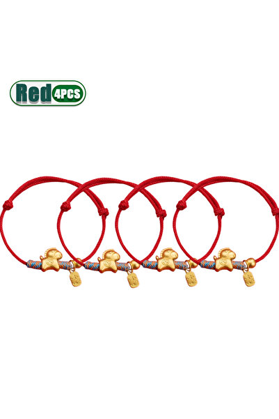 Choice Red-4PCS 2026 Year of The Horse Hand Woven Red Thread Bracelet A Metic...