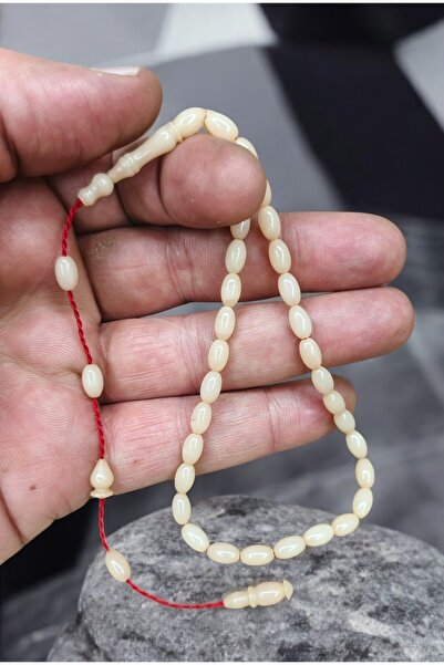 İnan Tesbih سبحة صغيرة الحجم من حبوب الشعير البرتقالي المقطعة