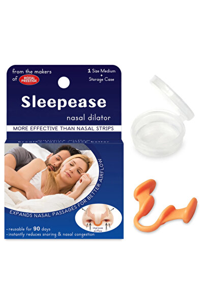 Choice مشبك أنف سيليكون برتقالي اللون، قطعة واحدة، مضاد للشخير، موسع للأنف، ي...