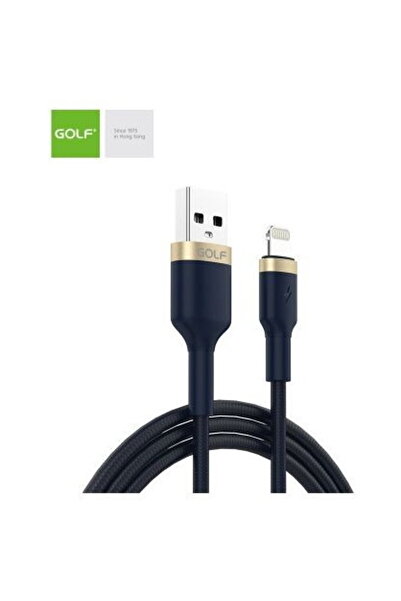 Golf Cablu USB iPhone 5 / 6 / 7 Sincronizare Date Metal Braided 3A ALBASTRU G...