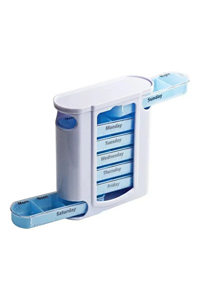 Choice1 علبة أدوية طبية زرقاء تدوم 7 أيام، تحتوي على 28 خانة، علبة تخزين أسبو...