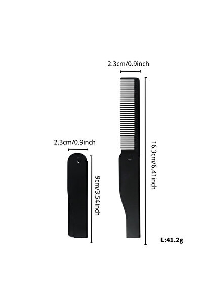 Choice5 SA01-1-Black NEW Folding Stainless Steel Comb Men Retro Oil Head Comb...