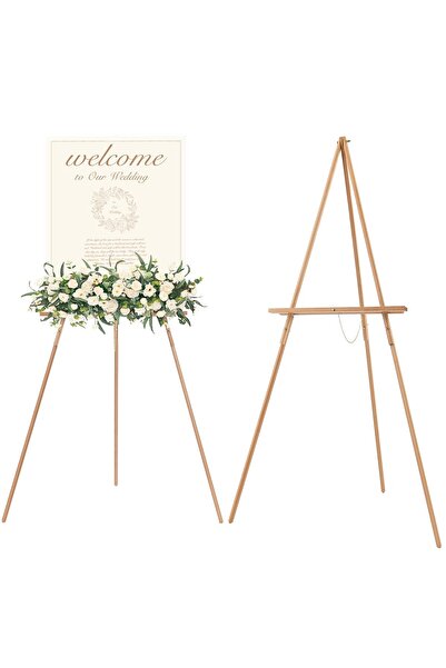 MEEDEN Suport de șevalet din lemn pentru afișare: Suport din lemn pentru afiș...