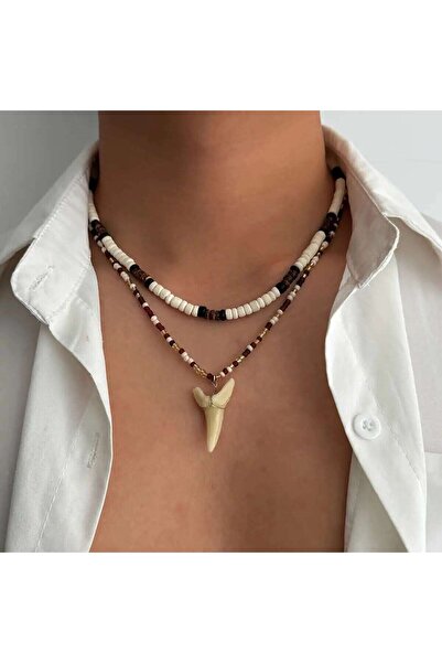 Choice X00K1H306219 IngeSight.Z Boho 2Pcs/Set سلسلة خرز أرز على شكل صدفة وقلا...