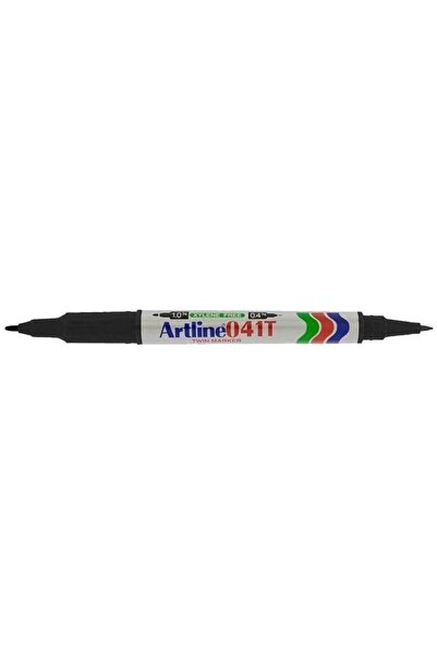 artline Marker 041T, plastic body, 2 heads, round tips 0.4mm/1.0mm - black