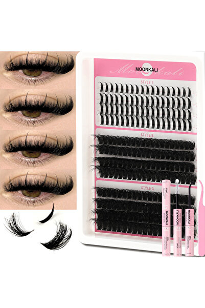 Choice5 مجموعة VA10980P100P من مونكالي، رموش عنقودية 100D، رموش كثيفة، رموش ف...