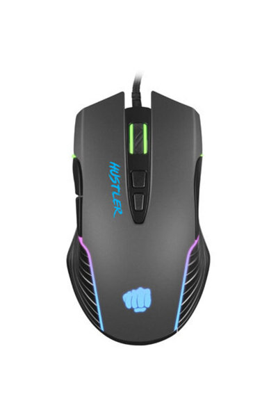 Natec Fury Hustler, 6400dpi, optic, USB cu fir, Negru