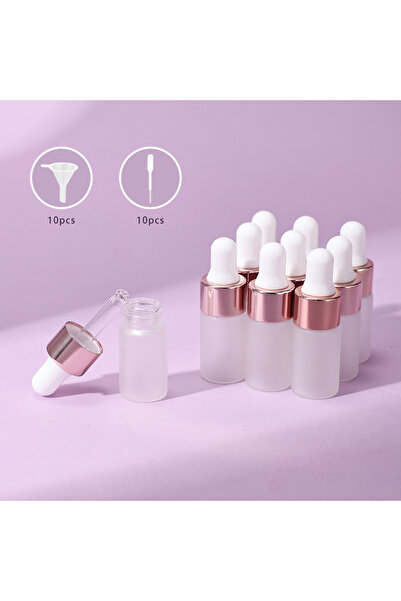 Choice 10 زجاجات زجاجية شفافة سعة 3 مل، زجاجات زجاجية مصنفرة فارغة سعة 3 مل م...