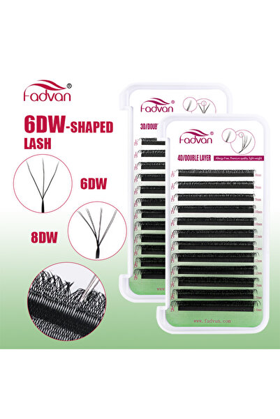 Choice3 6DW-814 D FADVAN 6D/8D شكل W (طبقات مزدوجة 4D/3D-شكل W) وصلات رموش طب...