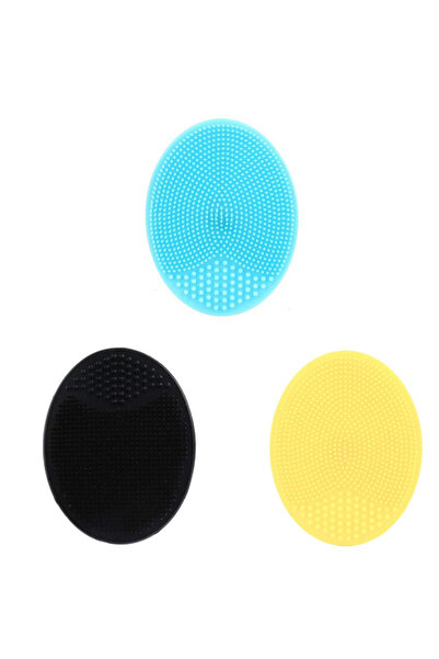 Choice فرشاة تنظيف الوجه المصنوعة من السيليكون بألوان الأزرق والأصفر والأسود،...