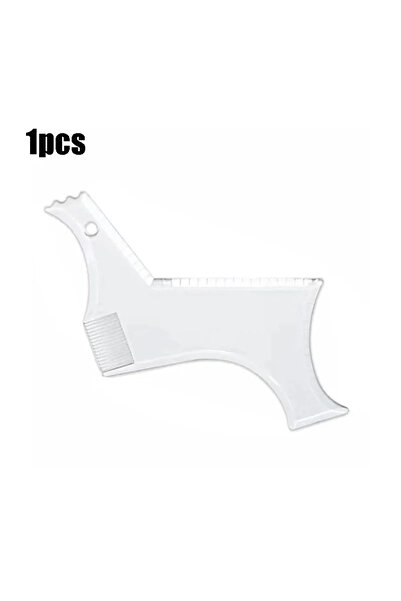 Choice1 C618-transparent 1pc Men Beard Styling Template Stencil Beard Comb fo...