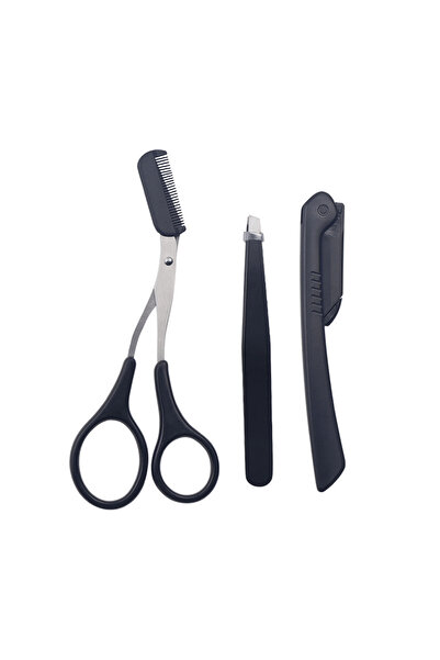 Choice طقم تشذيب الحواجب من الفولاذ المقاوم للصدأ، 3 قطع، ملقط مضاد للحساسية،...