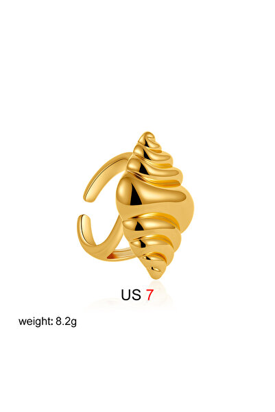 Choice4 T334 3 Vintage Stainless Steel Conch Shell Spiral Twisted Chunky Open...