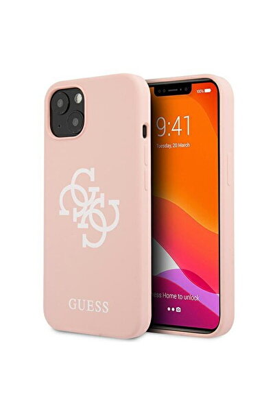 Guess GUHCP13SLS4GWPI iPhone 13 mini 5.4" pink/pink hard case Silicone 4...